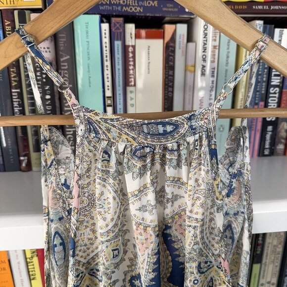 LOLA AUSTRALIA XS 100% Silk Slip Dress Nightie Lingerie Paisley Nightgown Neglig - Picture 9 of 16